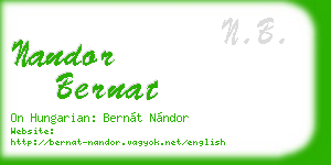 nandor bernat business card